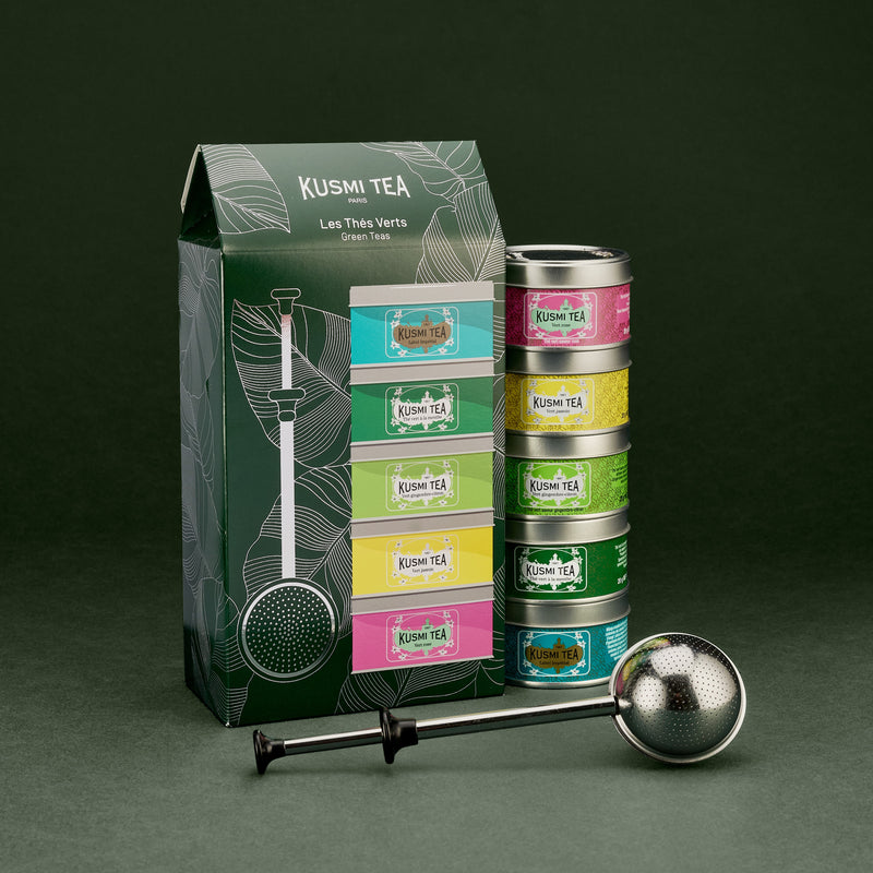 Coffret Les Thés Verts bio avec infuseur à thé