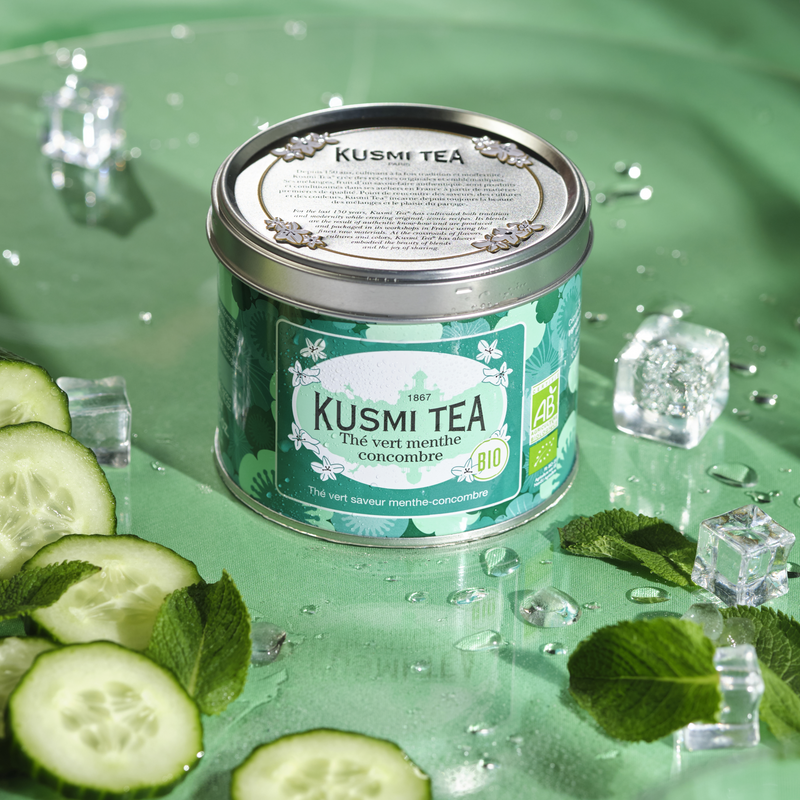 Groene thee munt komkommer