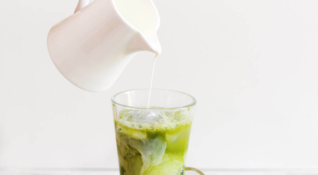 Le matcha latte au lait de coco