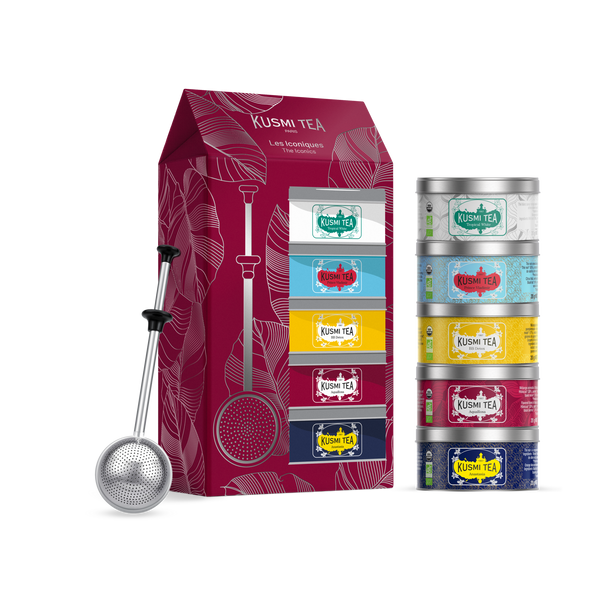 Coffret Les Iconiques bio avec infuseur à thé